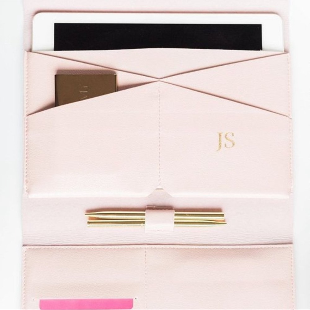 The Megan Portfolio Clutch Glass Ladder and Co Organizer in light baby Pink - Picture 4 of 11
